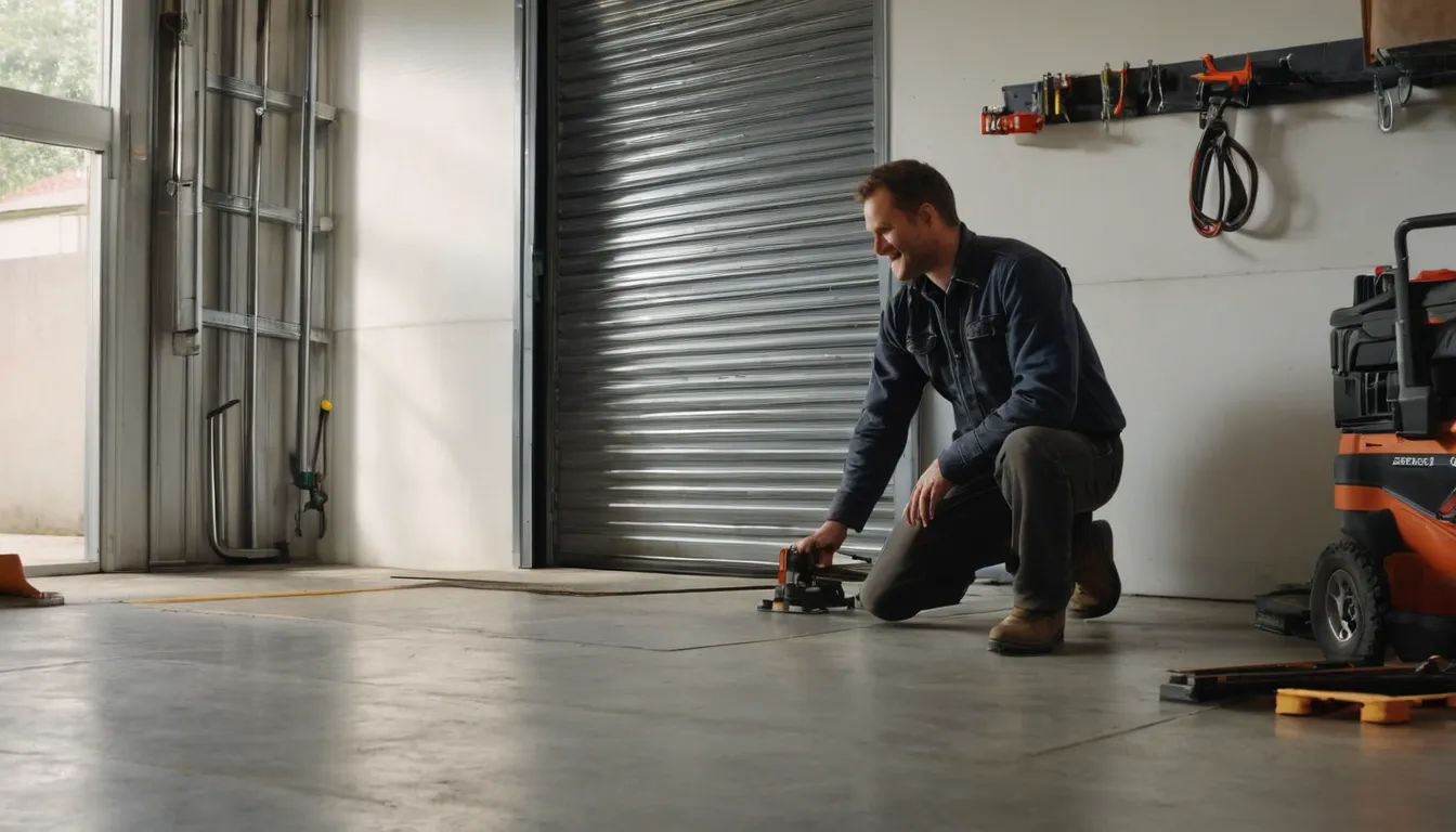 A local provider adjusting a garage door in the Port Orchard area